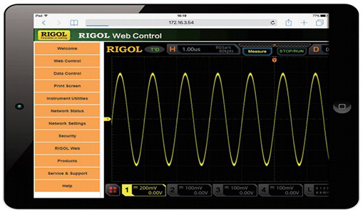 RIGOL Digital Oscilloscope DS2072 2GSa/s 70Mhz 8TFT 50kwfms/s  500uV-10V/div